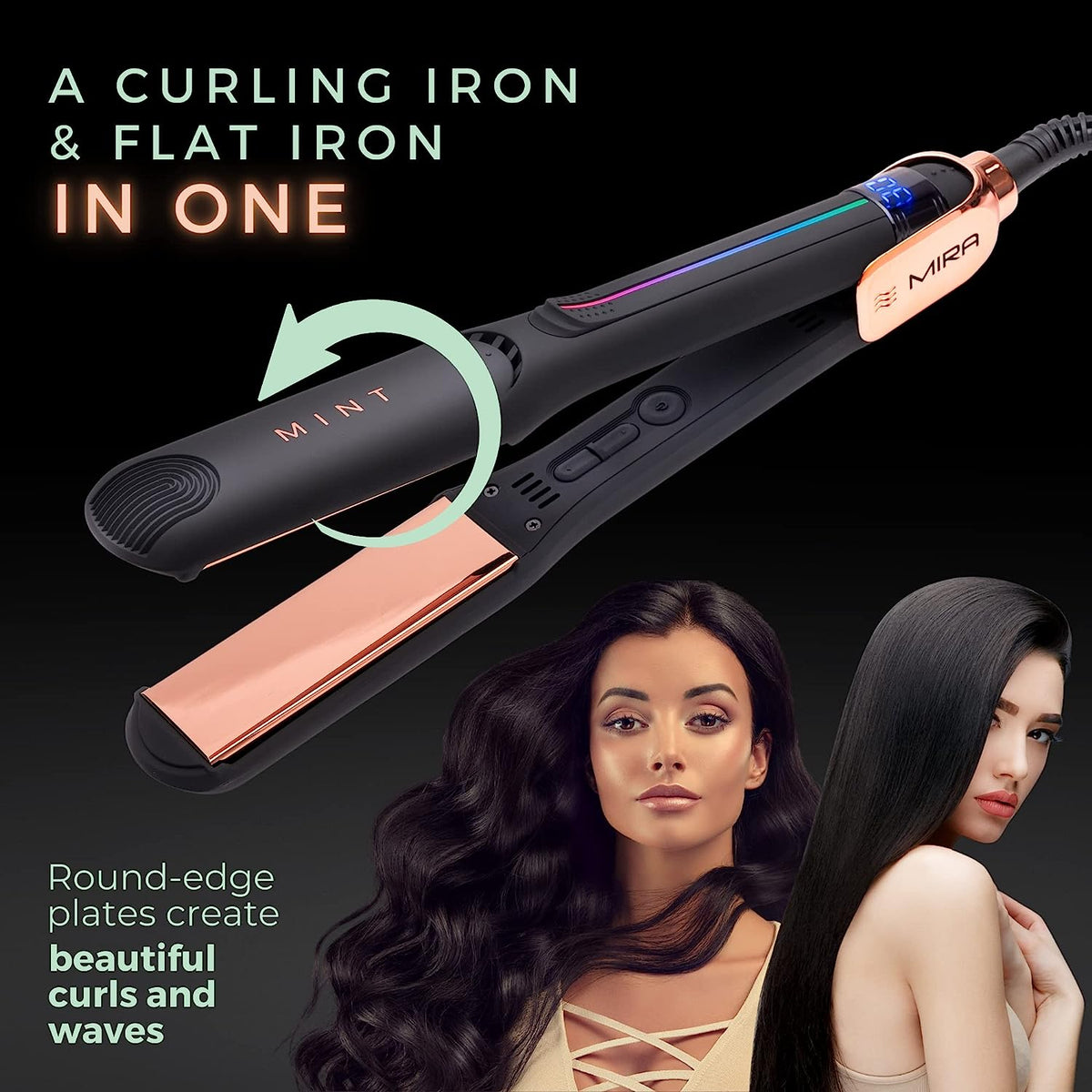 Straightener with hotsell rounded edges