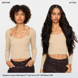 BELLAMI Silk Seam Clip in Hair Extensions OFF Black (Darkest Brown) 16'